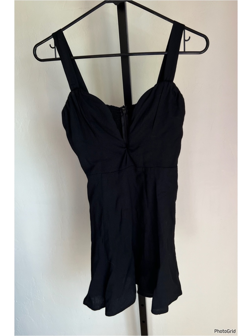 Reformation Black V Neck Mini Dress